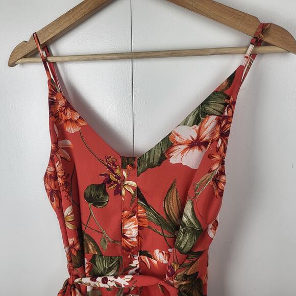 LULUS Floral Ditsy Print Mini Dress Spaghetti Straps Summer Sundress | Small - Picture 5 of 12
